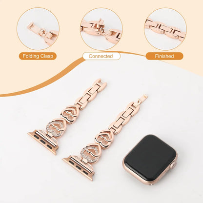 Diamond Heart Bracelet for Apple Watch